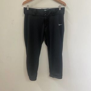 Nike Softball Pants Womens Large Black Vapor 3/4 Length Dri-Fit Baseball
